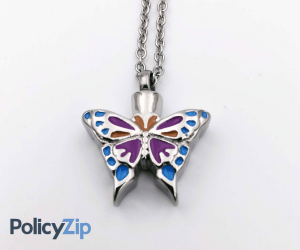 butterfly cremation pendant